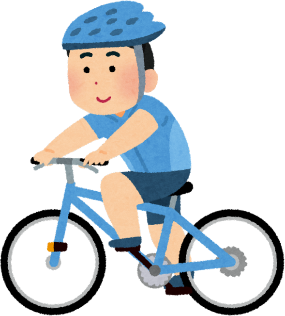 Illustration of a Cheerful Boy Riding a Bicycle